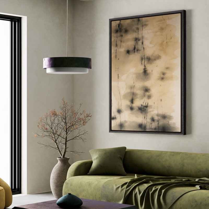 Art mural encadré, impressions murales abstraites rétro pour chambre à coucher , H 24 po x l 16 po, Noir