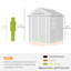Garden 6 ft. W 5 ft. D PP Resin, Aluminium Reverse Apex Storage Shed-1792802757