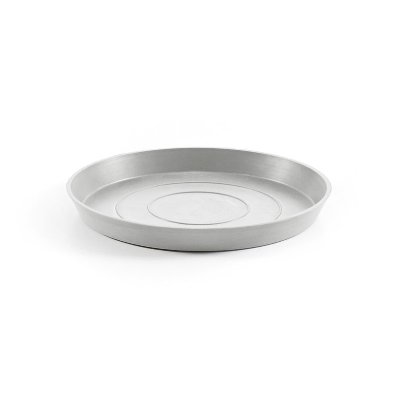Saucer Plant Stand, 1.5" H x 14" W x 14" D, Light Gray