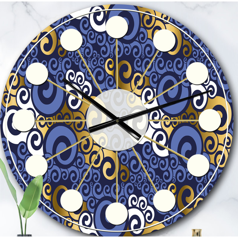 Horloge murale rétro Mid-Century, Surdimensionné