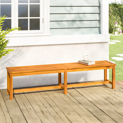 Menik Solid Wood Acacia Outdoor Bench