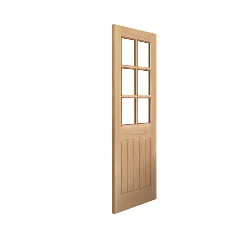 Montello Oak Internal Door Unfinished, 198.1cm H x 83.8cm W x 3.5cm D