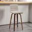 Tabouret de bar et de comptoir pivotant rembourré avec structure en bois massif et dossier en similicuir en forme de L-1724114232-1724114213