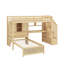 Lit mezzanine simple au-dessus de simple avec bureau intégré et escalier-1264298570