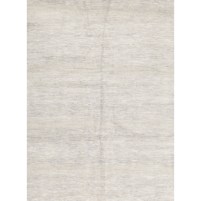 Tapis argent et gris anthracite noué à la main de haute qualité
