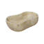 Lavabo vasque de salle de bain en marbre naturel beige doré jaune-123428819
