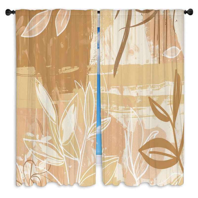 Paire de rideaux obscurcissant en polyester Kwamain, L 40 po x L 61 po