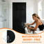 Porte standard noire à 6 panneaux pour porte de salle de bain Morden-123431405