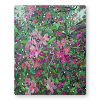 Cherry Tree Blooming - Bedroom Metal Print for Home Decor