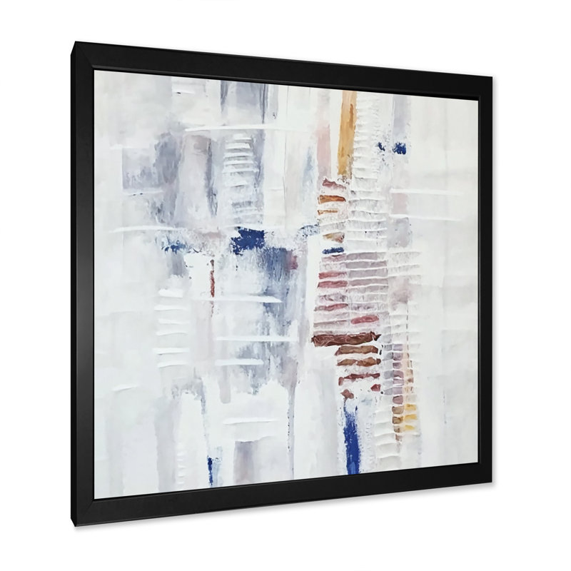 «Peaceful Af après-midi», impression abstraite sur toile, H 24 po x l 24 po x P 1 po, Cadre simple noir