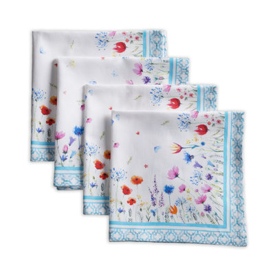 Cotton Floral Square Napkin