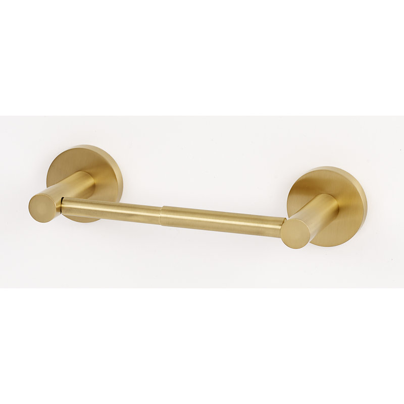 Contemporary I Wall Mount Toilet Paper Holder, Satin Brass