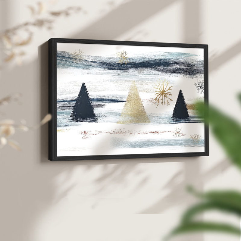 Art de Noël - CCLIV - Reproduction encadrée - Restickable, H 22 po x l 28 po, Noir, noir, noir, noir