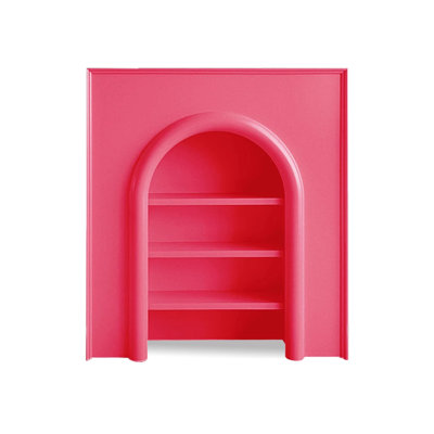 Pink SManufactured Wood Freestanding Fireplace