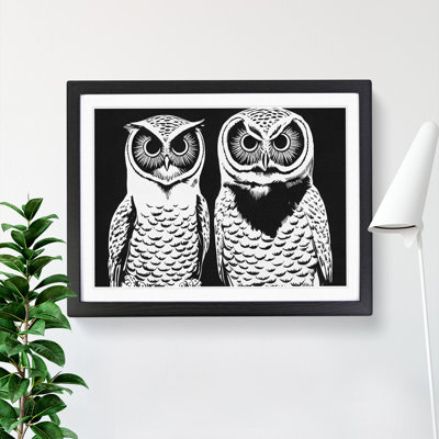 Monochrome Owls Vol.1 - Framed Print