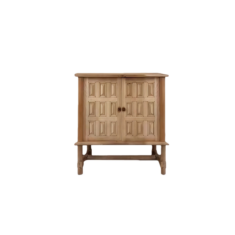 Buffet en bois massif rétro français, Burlywood