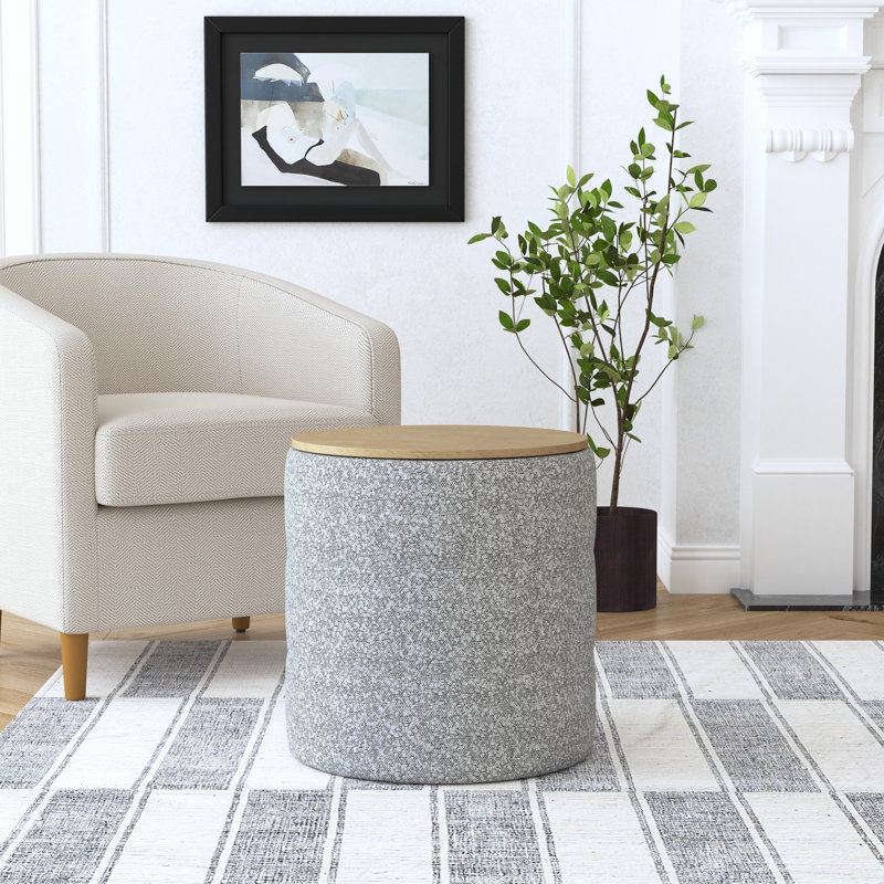 Repose-pieds avec rangement Homepop, Gris