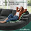 3 Seater Fabric Corner Sectional-128842366-128842363