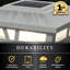 Oxford Solar Powered Integrated LED Aluminium Fence Post Cap Light 6 in. x 6 in. with Base Adapter Included-38507799