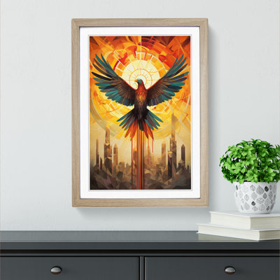 Phoenix Geometric - Single Picture Frame Print on Wood