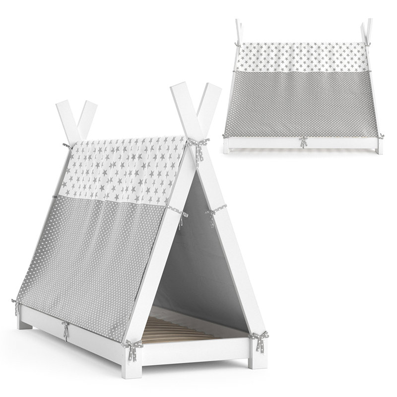 Zeltbett, White, Toddler (70 x 140cm), Standard