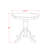 3 Piece Kitchen Table Set for Small Spaces Contains a Round Dining Table with Pedestal and 2 Solid Wood Seat Chairs, Black & Cherry-1098177697-1098177692