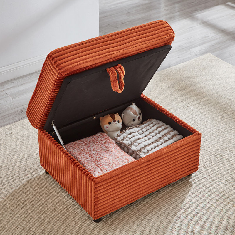 Canapé confortable moelleux en velours côtelé, Orange