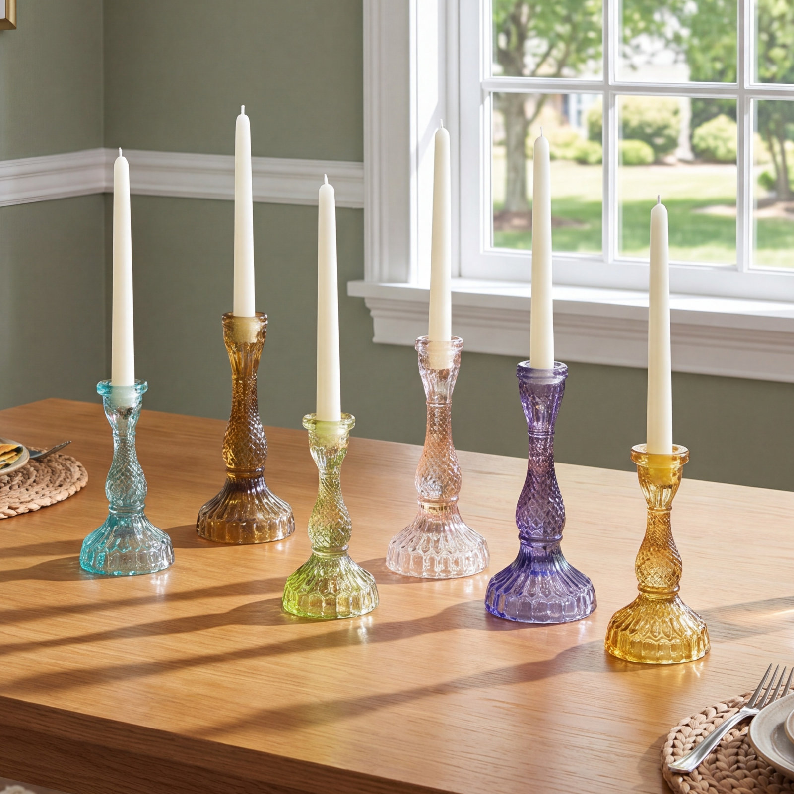 Elberon Glass Candlestick Holder