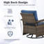 Chaise berçante d'extérieur pivotante en osier avec coussins (ensemble de 2)-888029282
