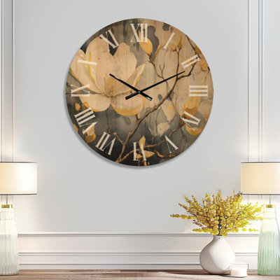 Horloge murale Magnolias Nature Elegance III