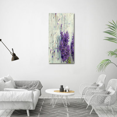 Lavender On The Wood - Wrapped Canvas Print