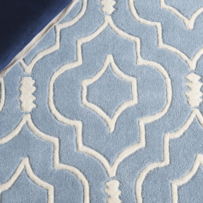 Carolene Hand Tufted Wool Geometric Rug, Rectangle 2' x 3'