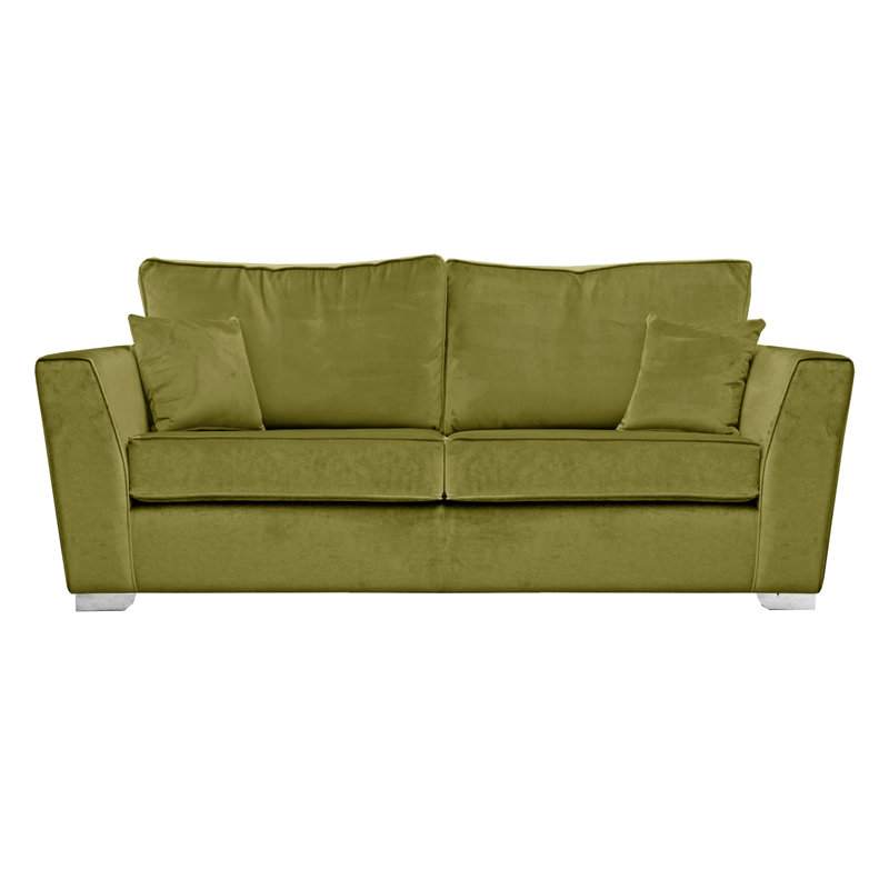 Quade Velvet Sofa, Olive