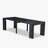 10-piece Xtenczar Dining Table Set a Rectangular Kitchen Table with a coffee Table and wooden Benches 7 Dark Grey Polyester Fabric Dinner Chair, Wire Brushed Black-124598931-124598935-124635619