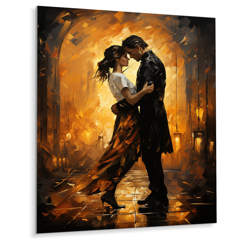 «Dance Tango Couple Harmony» sur métal, H 20 po x l 12 po x P 1 po