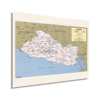 " 1980 El Salvador Map "