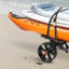 Chariot de kayak, capacité de charge de 300 lb, chariot de kayak pliable avec des pneus en caoutchouc solide de 10 pouces et une sangle à cliquet, chariot de planche à pagaie pour transporter des kayaks, des canots, des planches à pagaie, des tapis flottants, des bateaux Jon