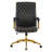 44.5'' H Mid-century Modern Faux Leather Ergonomic Executive Chair with Lumbar Support,Home Office Chair with Wheels-1244544755