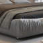 Très grand lit plateforme tapissier très grand avec dossier rembourré surdimensionné et structure en bois massif, convient à plusieurs hauteurs de matelas, de couleur noire, parfait pour créer une chambre à coucher élégante et confortable-2032811088-2032811090