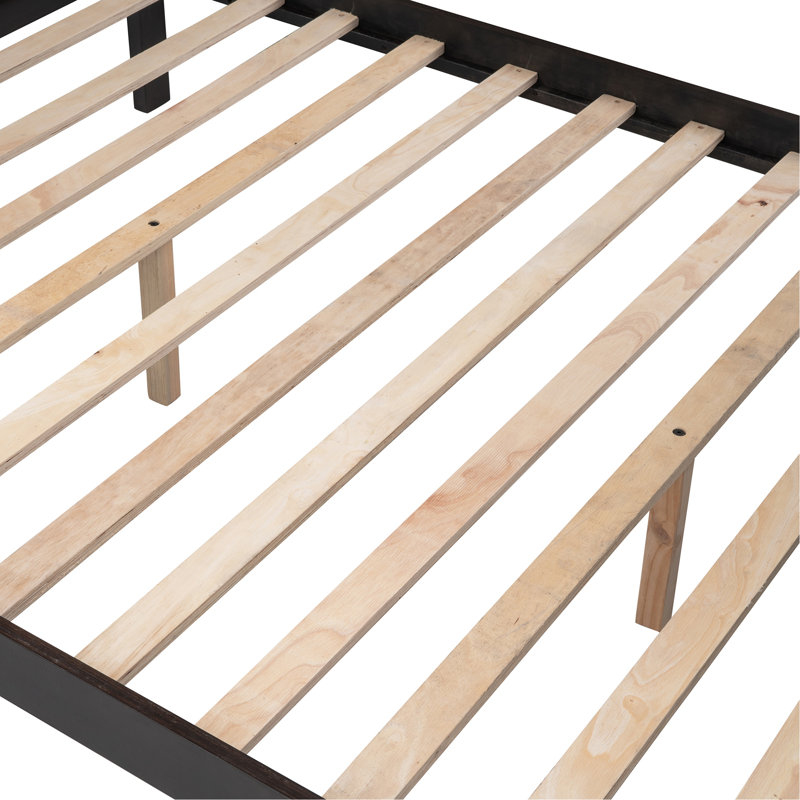 Lit superposé simple au-dessus de double avec rangement et garde-corps pour chambre à coucher Stairway, Espresso