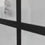 Porte de douche 34 "x 72" avec cadre noir et 4 panneaux de verre trempé pour douche à l'italienne