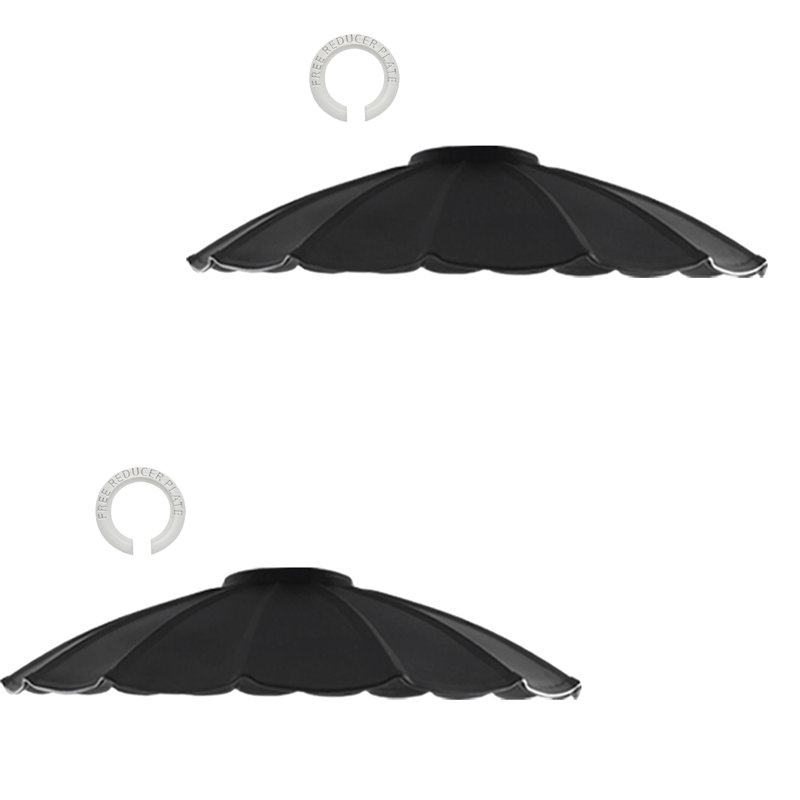 8cm H Metal Empire Lamp Shade, Black