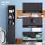 Bathroom Storage Cabinet, Free Standing Bathroom Storage Unit, Tall Linen Tower With 3-Tier Shelves And Drawer, Brown
