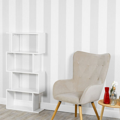 Tashia 127.5cm H x 60cm W Geometric Bookcase