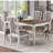 Transitional Style 1Pc Dining Table Antique White W Oak Top Rectangle Table Kitchen Dining Room-325370968