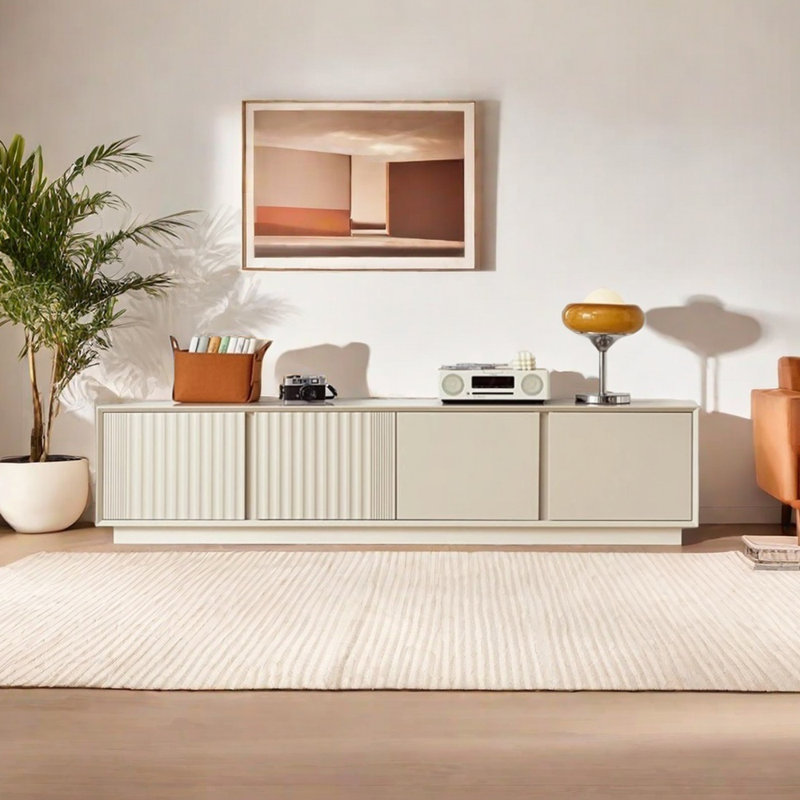 Meuble télé simple de style crème