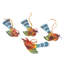 1.6'' Handmade Wood Animals Hanging Figurine Ornament