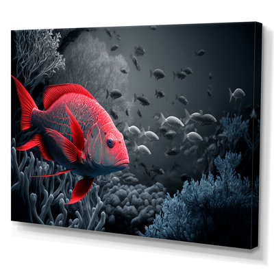 " Tropical Fish In Shades Of Red And Blue IV "