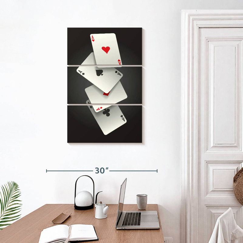 Senne Four Aces Cards, 32" H x 20" W