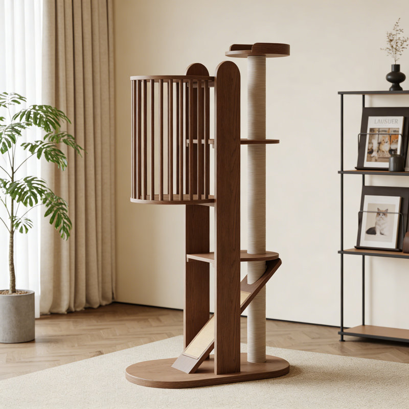 Simple Solid Wood Design Cat Climbing Frame